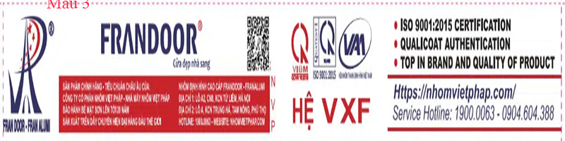 Cửa nhôm Việt Pháp