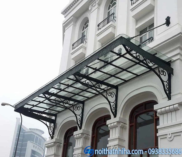 Mái kính khung sắt